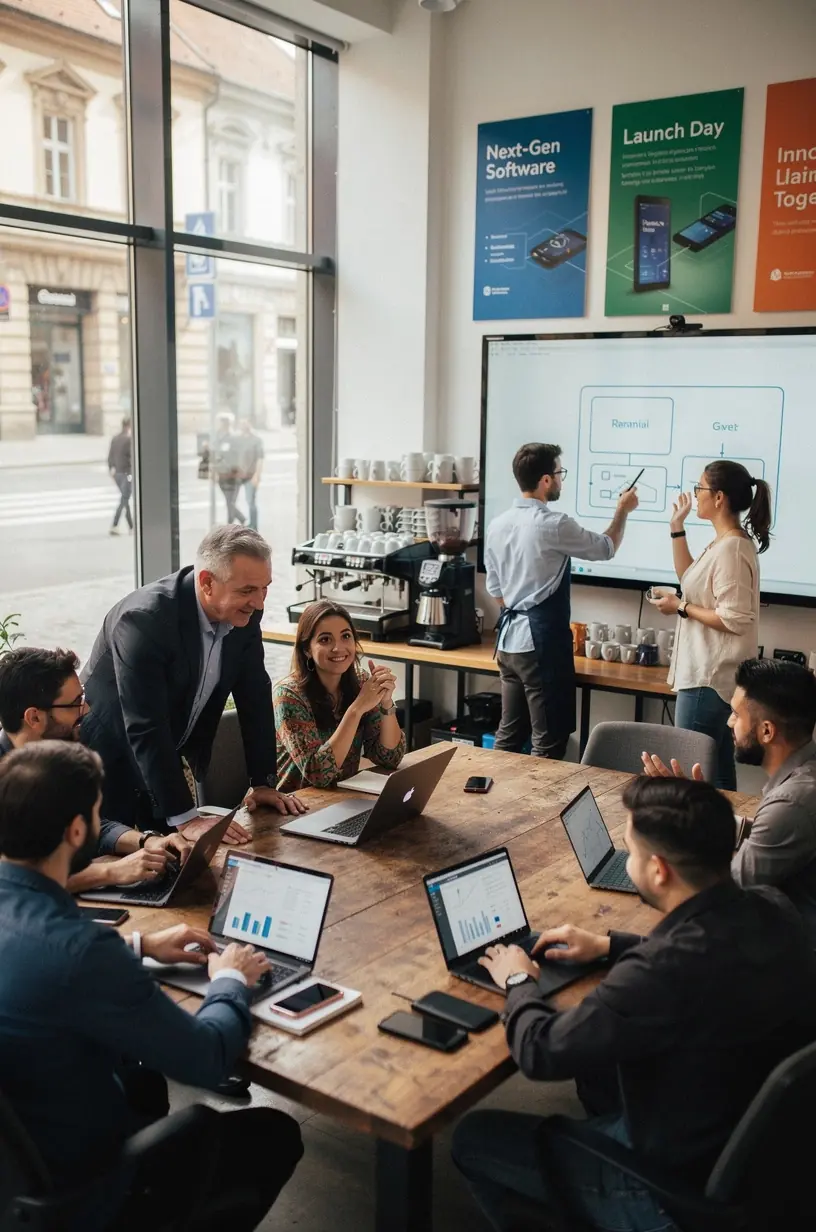 Persoană folosind un smartphone pentru gestionarea aplicațiilor de productivitate acasă.