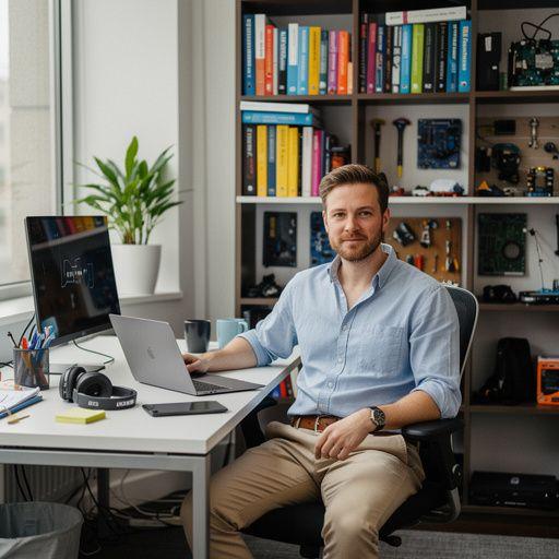 Persoană folosind o tabletă pentru a gestiona aplicații tehnologice în viața de zi cu zi.