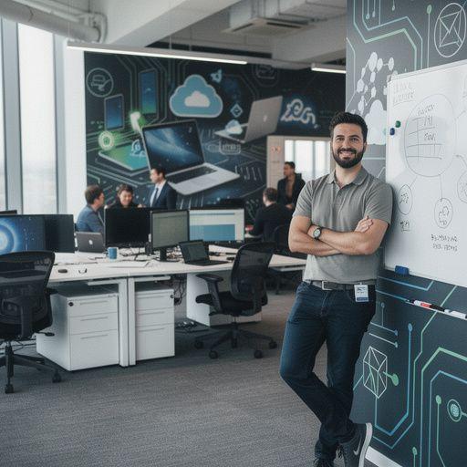 Utilizator conectând dispozitive inteligente pentru automatizarea sarcinilor zilnice.